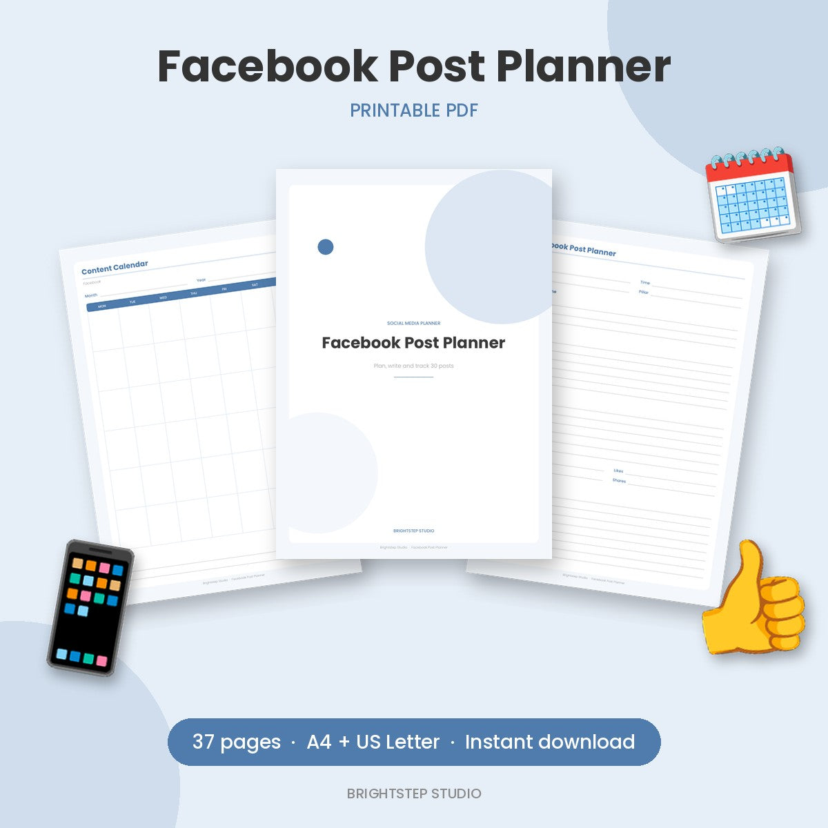 Facebook Post Planner | Printable PDF