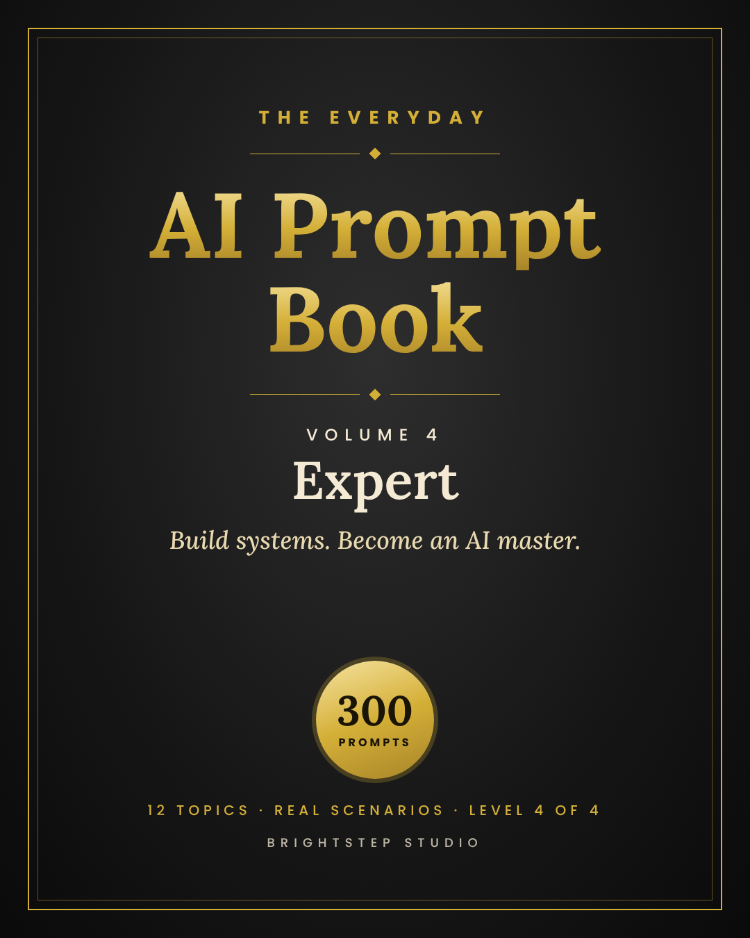 The Everyday AI Prompt Book Volume 4 Expert ebook cover