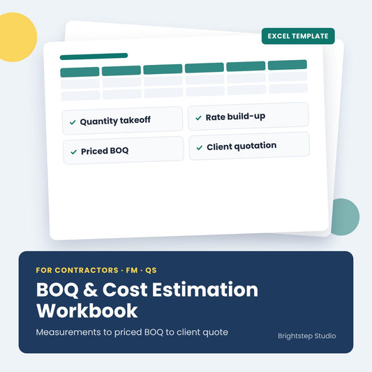 BOQ & Cost Estimation Workbook | Excel Template