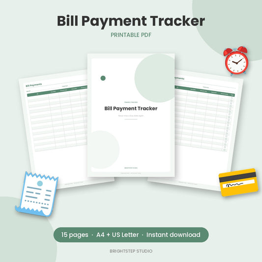 Bill Payment Tracker | Printable PDF