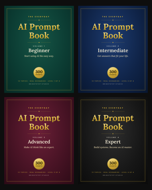 The Everyday AI Prompt Book: Complete 4-Book Bundle