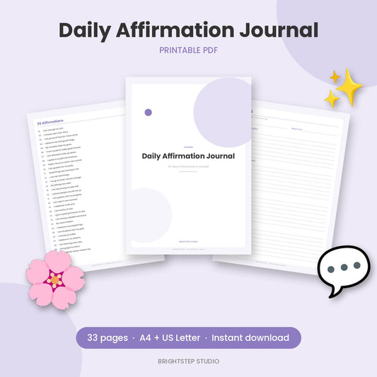 Daily Affirmation Journal | Printable PDF