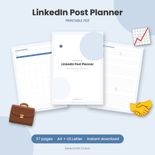 LinkedIn Post Planner | Printable PDF