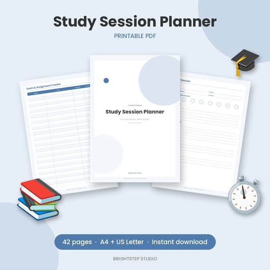Study Session Planner | Printable PDF