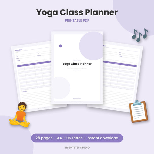 Yoga Class Planner | Printable PDF